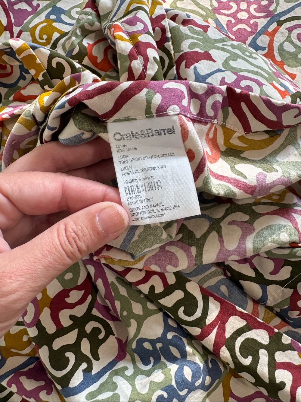 Crate & Barrel Lucia Duvet Set in King Colourful Boho Medallion - Picture 7 of 12